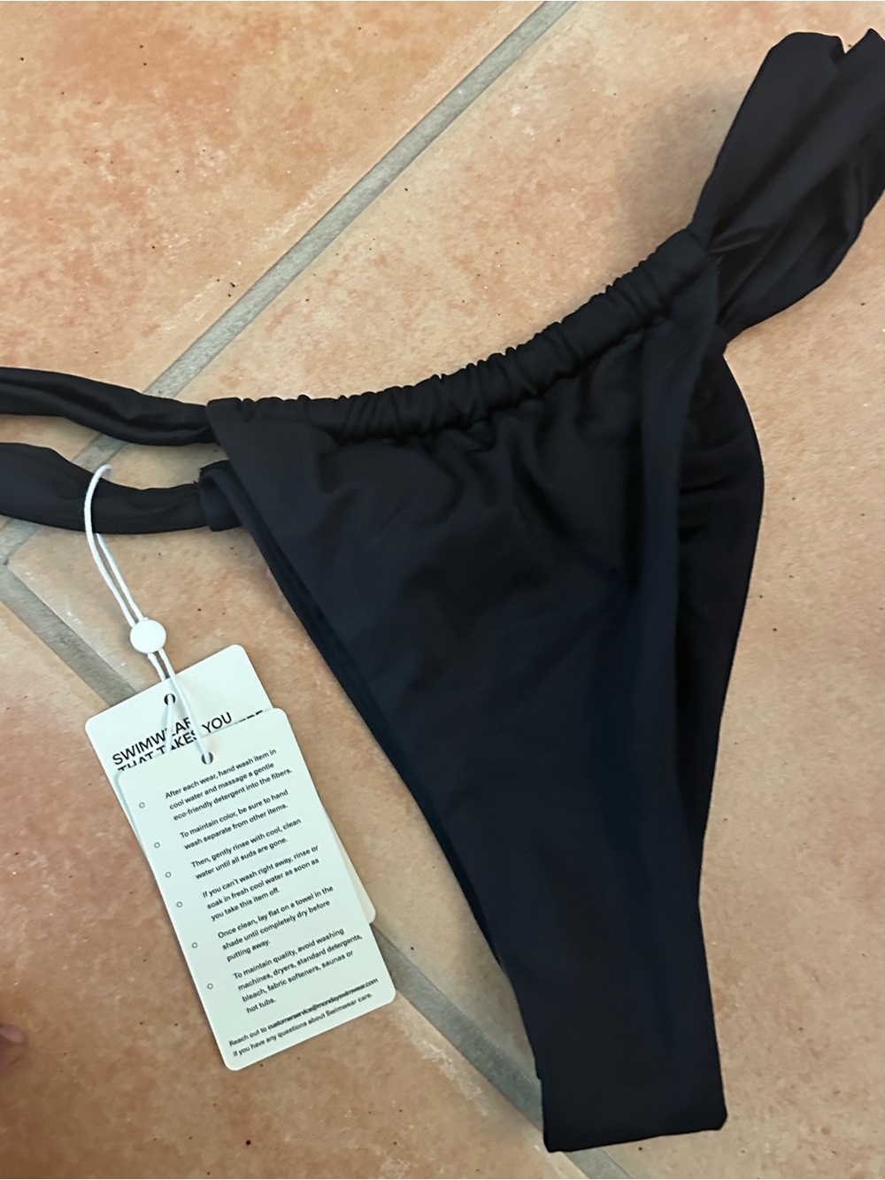 Monday Swimwear Black Tie-Halter Bikini Set - Picture 4 of 8
